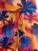 Combinaison hawaïenne grande taille à imprimé tie-dye et noix de coco, cintrée - Brun Légère 6X