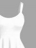 Coconut Tree Print Hawaii Tank Dress - Blanc S