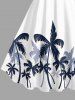 Coconut Tree Print Hawaii Tank Dress - Blanc S