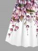 Robe hawaïenne à imprimé floral grande taille, cache-cœur - Rose  L