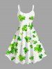 St. Patrick's Day Clover Print Plus Size Matching Outfit For Couples -  