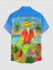 Parrot Coconut Tree Flowers Seascape Print Matching Hawaii Beach Outfit For Couples -  