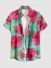 Hibiscus Flowers Tropical Leaf Print Plus Size Matching Hawaii Beach Outfit For Couples -  