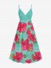 Hibiscus Flowers Tropical Leaf Print Plus Size Matching Hawaii Beach Outfit For Couples -  
