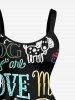 Colorful Letters Dog Heart Paw Print Hawaii A Line Dress -  