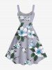 Flower Leaf Branch Print Matching Hawaii Beach Outfit For Couples -  
