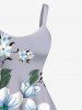 Flower Leaf Branch Print Matching Hawaii Beach Outfit For Couples -  