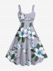 Flower Leaf Branch Print Matching Hawaii Beach Outfit For Couples -  
