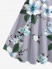 Flower Leaf Branch Print Matching Hawaii Beach Outfit For Couples -  