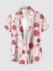 Rose Flower Leaf Print Matching Hawaii Beach Outfit For Couples -  