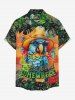 Parrot Fruit Juice Flower Tropical Leaf Print Buttons Pocket Hawaii Shirt For Men -  