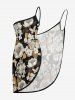 Plus Size Flower Leaf Butterfly Print Hawaii Convertible Beach Cover Up -  