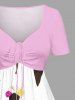 Robe hawaïenne grande taille à imprimé crème glacée et noix de coco, cintrée - Blanc L