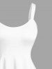 Robe débardeur hawaïenne à imprimé cocotier grande taille - Blanc 6X