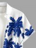 Ensemble de plage hawaïen assorti grande taille à imprimé cocotier pour couples - Blanc 