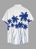 Ensemble de plage hawaïen assorti grande taille à imprimé cocotier pour couples - Blanc 