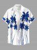 Ensemble de plage hawaïen assorti grande taille à imprimé cocotier pour couples - Blanc 