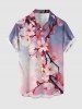 Ensemble de plage hawaïen assorti grande taille à imprimé ombré de fleurs pour couples - Rose  