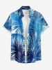 Matching Hawaii Shirt and Romper Beach Outfit Tropical Leaf Printed for Couples -  