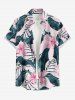 Hibiscus Flower Tropical Leaf Print Matching Hawaii Beach Outfit For Couples -  