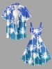 Coconut Tree Ombre Print Hawaii A Line Dress -  