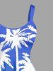 Coconut Tree Ombre Print Hawaii A Line Dress -  