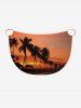 Plus Size Coconut Tree Ombre Dusk Sunset Print Hawaii Convertible Beach Cover Up - Orange XXS