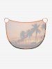 Plus Size Coconut Tree Ombre Dusk Sunset Print Hawaii Convertible Beach Cover Up - Orange XXS