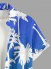 Coconut Tree Ombre Print Hawaii Button Pocket Shirt For Men -  
