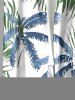 Chemise hawaïenne grande taille pour homme, à imprimé tropical de feuilles de cocotiers, boutons et poche. - Bleu M