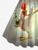 Robe débardeur hawaïenne grande taille à imprimé coq Kung Fu et bière - Olive Verte XS