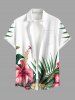 Tropical Leaf Hibiscus Flower Print Matching Hawaii Beach Outfit For Couples -  