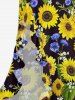 Sunflower Print Matching Hawaii Beach Outfit For Couples -  
