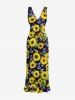 Sunflower Print Matching Hawaii Beach Outfit For Couples -  