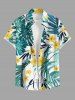 Flowers Tropical Leaf Print Matching Hawaii Beach Outfit For Couples -  
