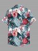 Hibiscus Flowers Tropical Leaf Print Matching Hawaii Beach Outfit For Couples -  