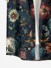 Skulls Flowers Print Buttons Pocket Hawaii Shirt For Men -  