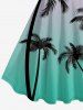 Robe débardeur hawaïenne à imprimé ombré de cocotiers grande taille - Rose  1X
