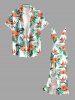 Robe hawaïenne à imprimé floral tropical et à volants fendue - Vert XS