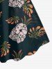 Plus Size Skull Pineapple Tropical Leaf Print Hawaii Tank Dress -  