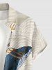 Shark Cat Octopus Sea Waves Print Hawaii Buttons Pocket Shirt For Men -  