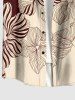 Tropical Flower Colorblock Print Buttons Pocket Hawaii Shirt For Men -  