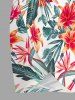 Plus Size Flowers Leaf Tropical Print Convertible Hawaii Beach Cover -  