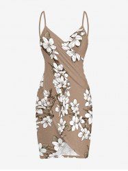 Flowers Leaf Print Convertible Hawaii Beach Cover -  