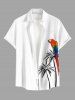 Coconut Tree Parrot Print Matching Hawaii Beach Outfit For Couples -  