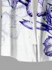 Hibiscus Flower Print Plus Size Matching Hawaii Beach Outfit For Couples -  