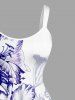 Hibiscus Flower Print Plus Size Matching Hawaii Beach Outfit For Couples -  