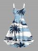 Coconut Tree Cloud Seascape Print Plus Size Matching Hawaii Beach Outfit For Couples -  