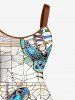 Turtle Sailor Coloured Glass Print Hawaii A Line Dress - Blanc 6X