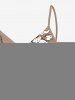 Paréo de plage convertible grande taille à imprimé floral et feuilles, style hawaïen - Bronze XXS